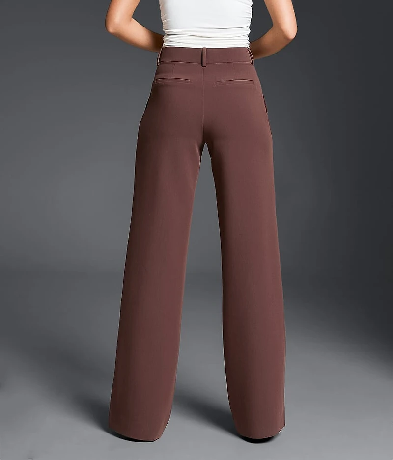 High Rise Wide Leg Trouser Stretch Pant
