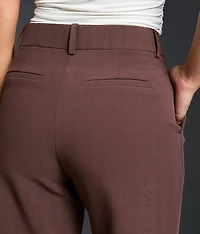 High Rise Wide Leg Trouser Stretch Pant