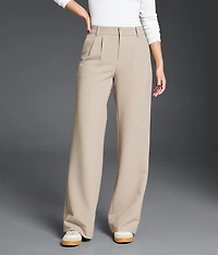 High Rise Wide Leg Trouser Stretch Pant