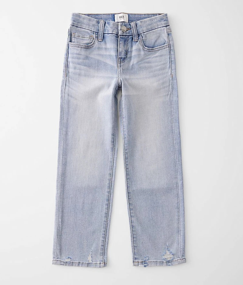 Girls - Mid-Rise Cropped Straight Stretch Jean