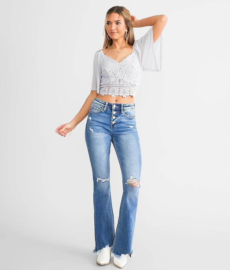 Eyelash Crochet Cropped Top