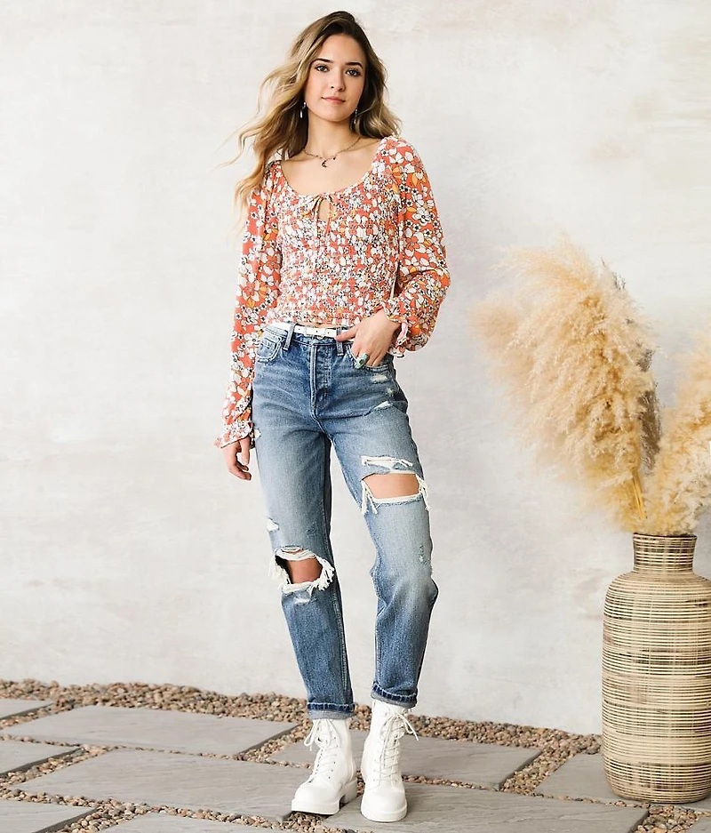 Floral Smocked Top