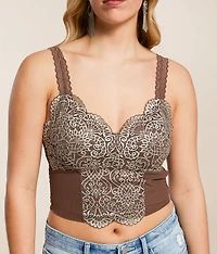 Embroidered Lace Full Coverage Bralette