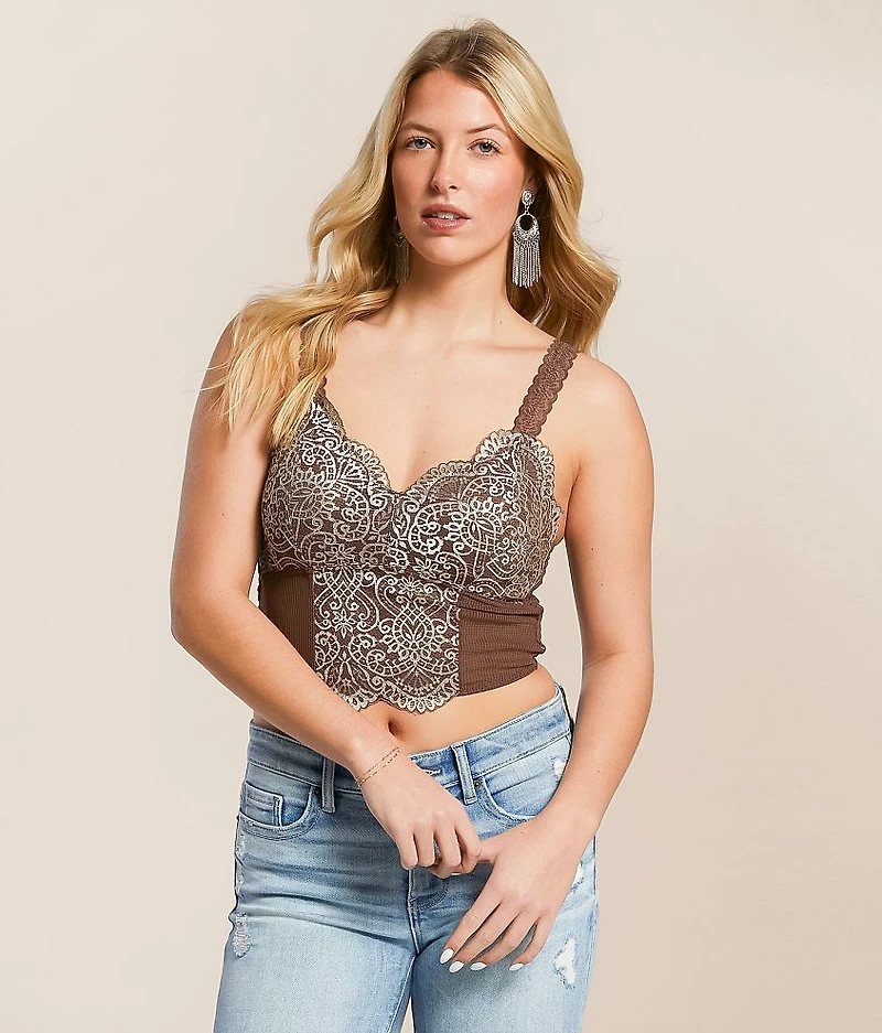 Embroidered Lace Full Coverage Bralette