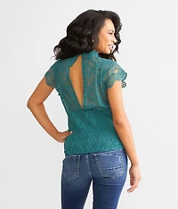 Lace Keyhole Top