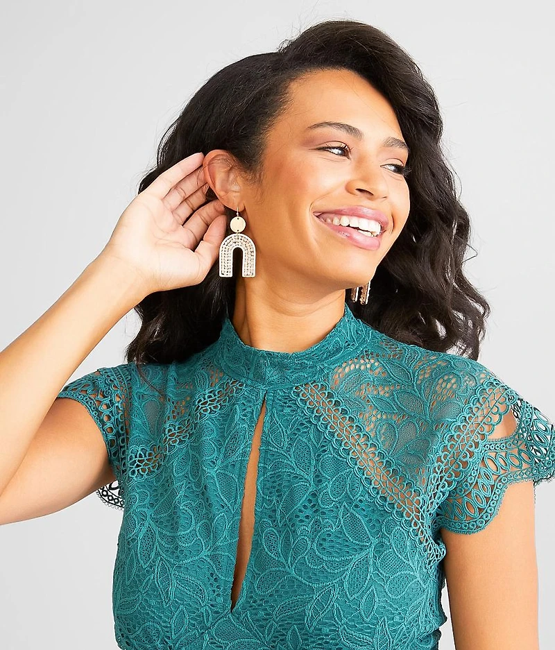 Lace Keyhole Top