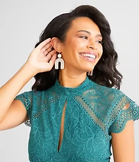 Lace Keyhole Top