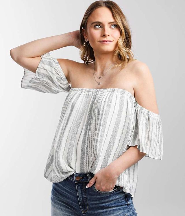 Willow & Root Off The Shoulder Striped Top