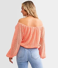 Off The Shoulder Crochet Top