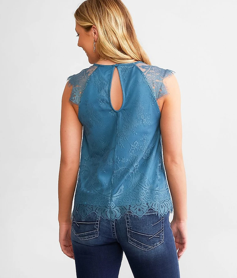 Eyelash Lace A-Line Top