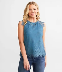 Eyelash Lace A-Line Top