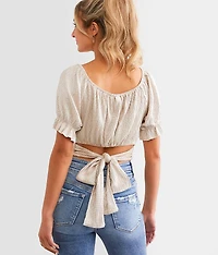 Cropped Wrap Top