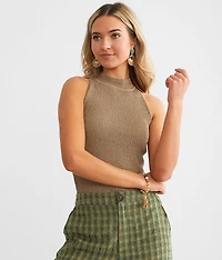 High Neck Textured Tank Top