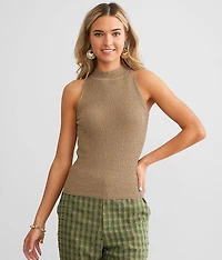High Neck Textured Tank Top