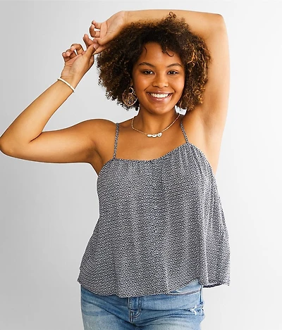 Daytrip Flowy Button Front Tank Top