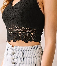 Crochet Overlay Lined Brami