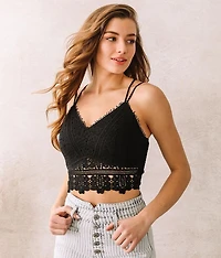 Crochet Overlay Lined Brami