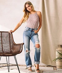 High Neck Ribbed Bodysuit