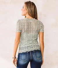 Floral Eyelash Lace Top