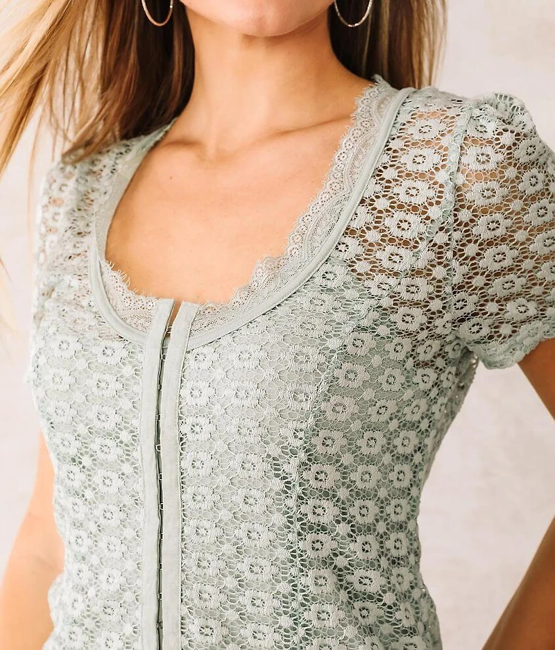 Floral Eyelash Lace Top