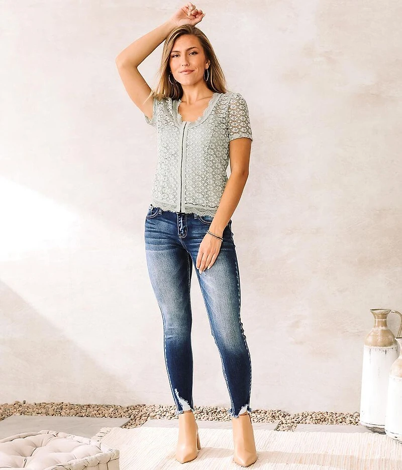 Floral Eyelash Lace Top