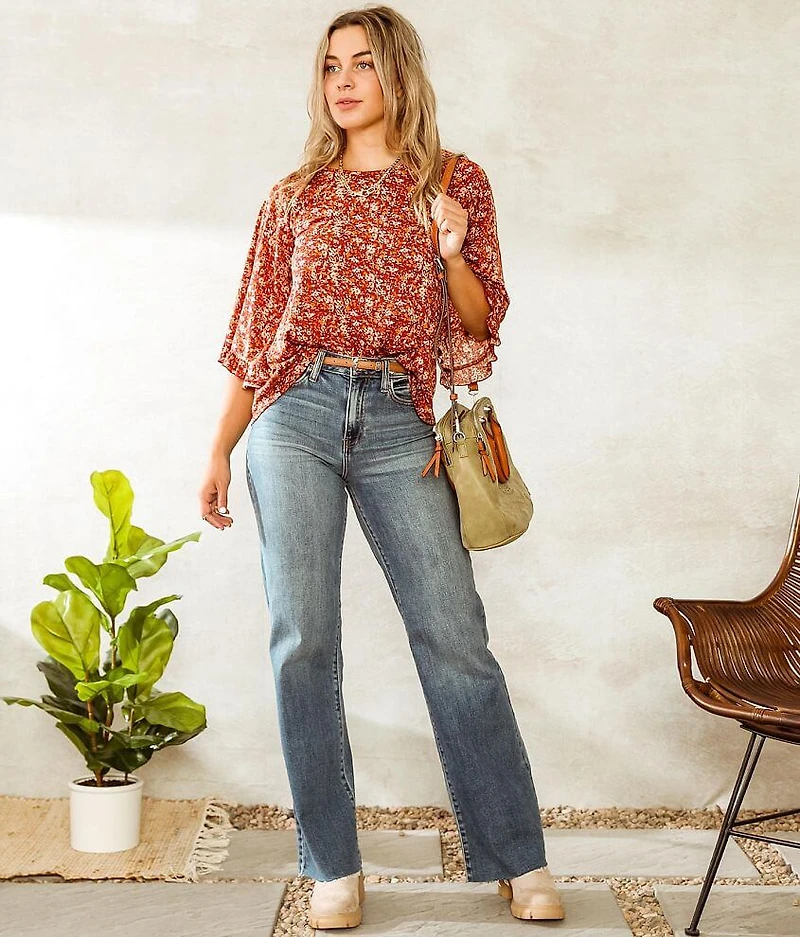 Open Ruffle Back Top