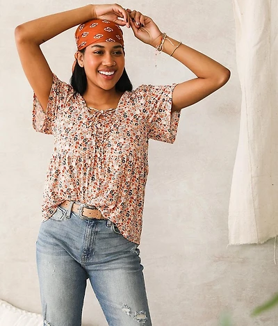 Lace Up Top
