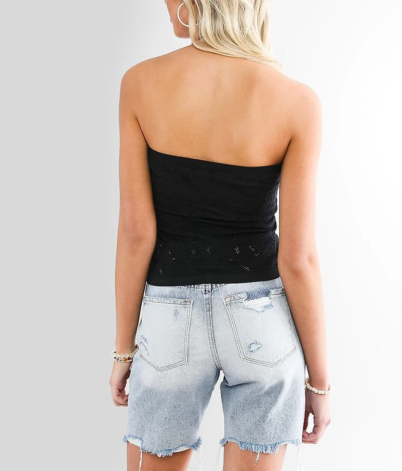 Laser-Cut Stretch Tube Top