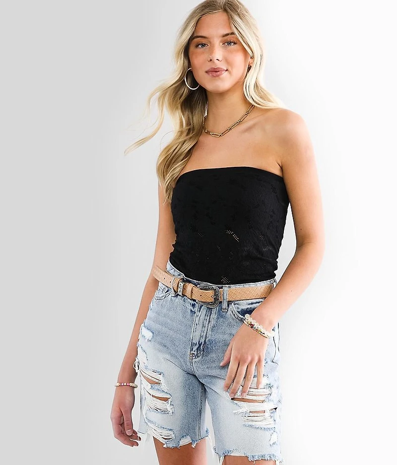 Laser-Cut Stretch Tube Top