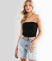 Laser-Cut Stretch Tube Top