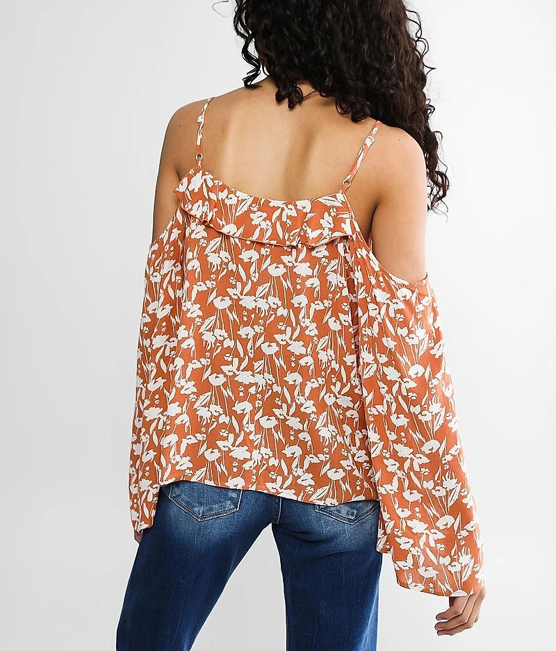 Floral Cold Shoulder Top