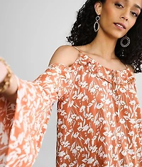 Floral Cold Shoulder Top