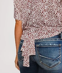 Floral Back Tie Top