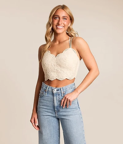 Floral Crochet Lace Brami