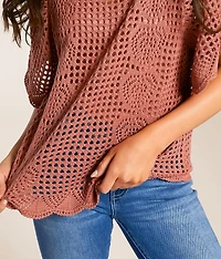 Scalloped Crochet Sweater