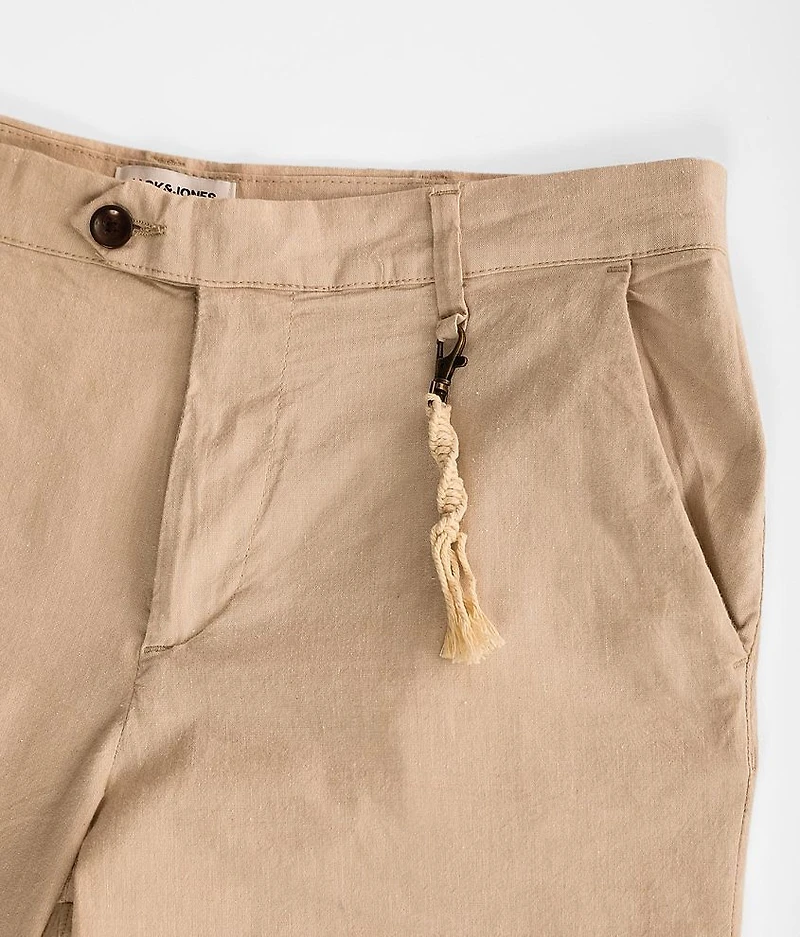 Sky Linen Cuffed Short