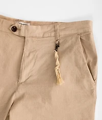 Sky Linen Cuffed Short