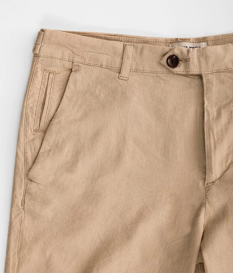 Sky Linen Cuffed Short
