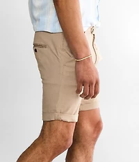 Sky Linen Cuffed Short