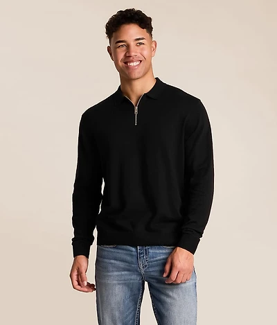 Emil Quarter Zip Polo Sweater