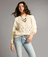 Pieced Chunky Knit Sweater