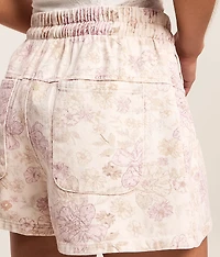 Pleated Floral Short