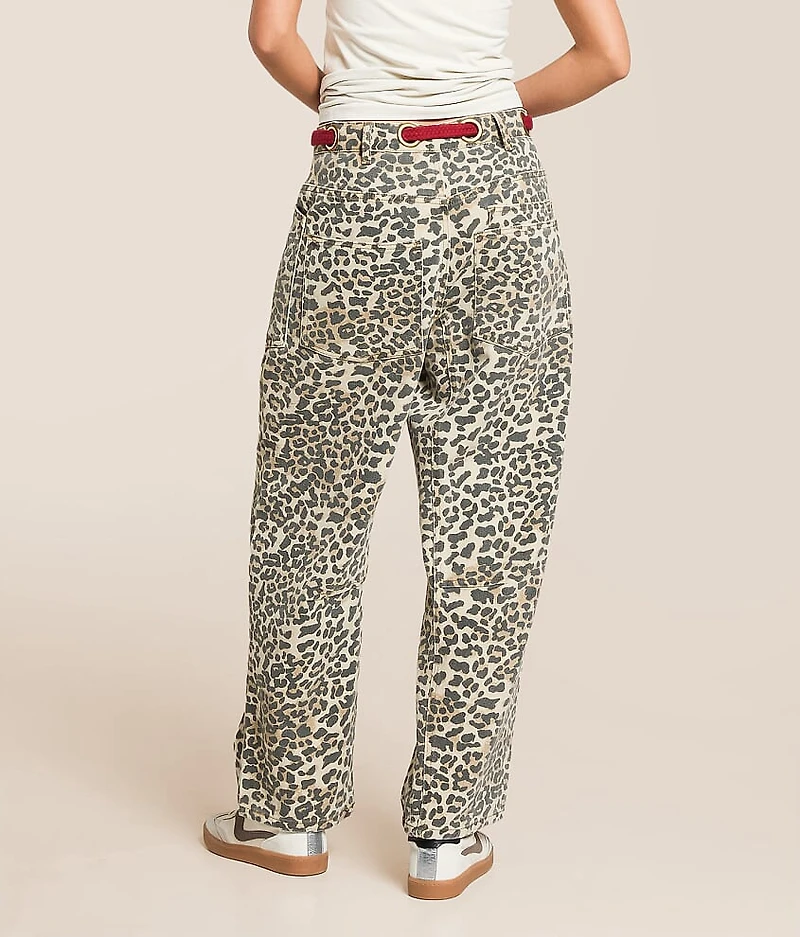 Leopard Print Barrel Pant