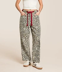 Leopard Print Barrel Pant