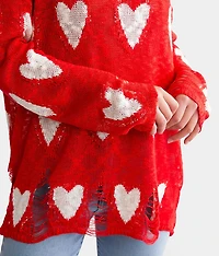 Destructed Heart Sweater