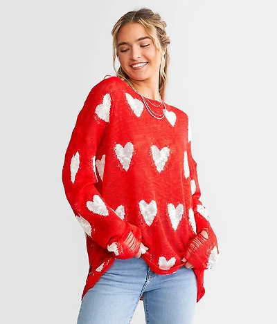 Destructed Heart Sweater