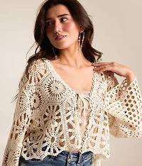 Crochet Cropped Cardigan