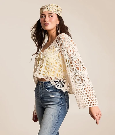 Crochet Cropped Cardigan