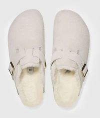 Boston Suede Shearling Clog