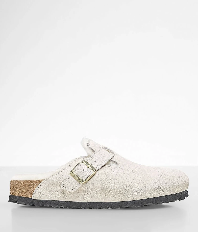 Boston Suede Shearling Clog